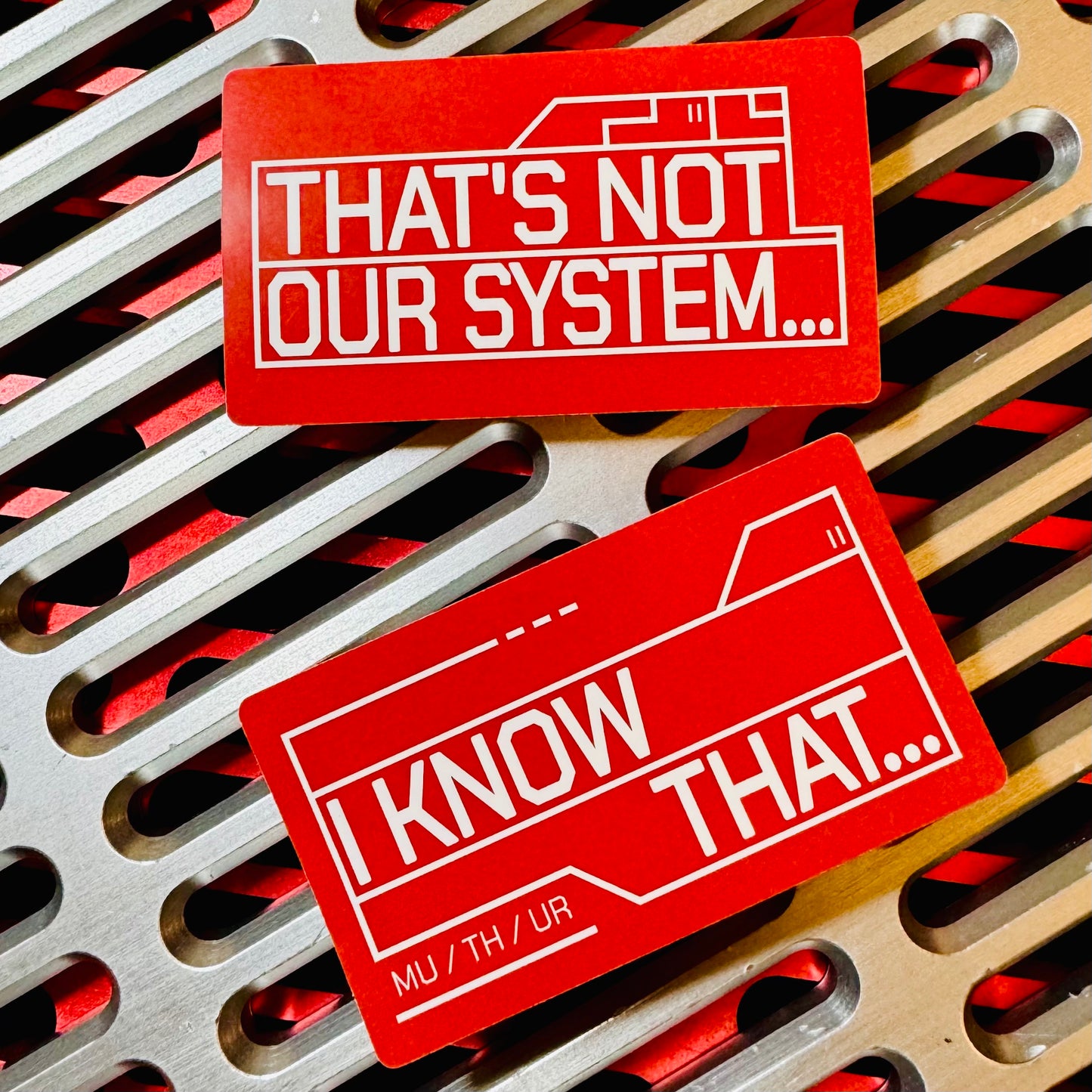 Alien quote sticker duo