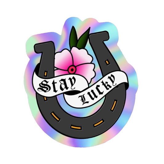 Stay Lucky Horseshoe sticker