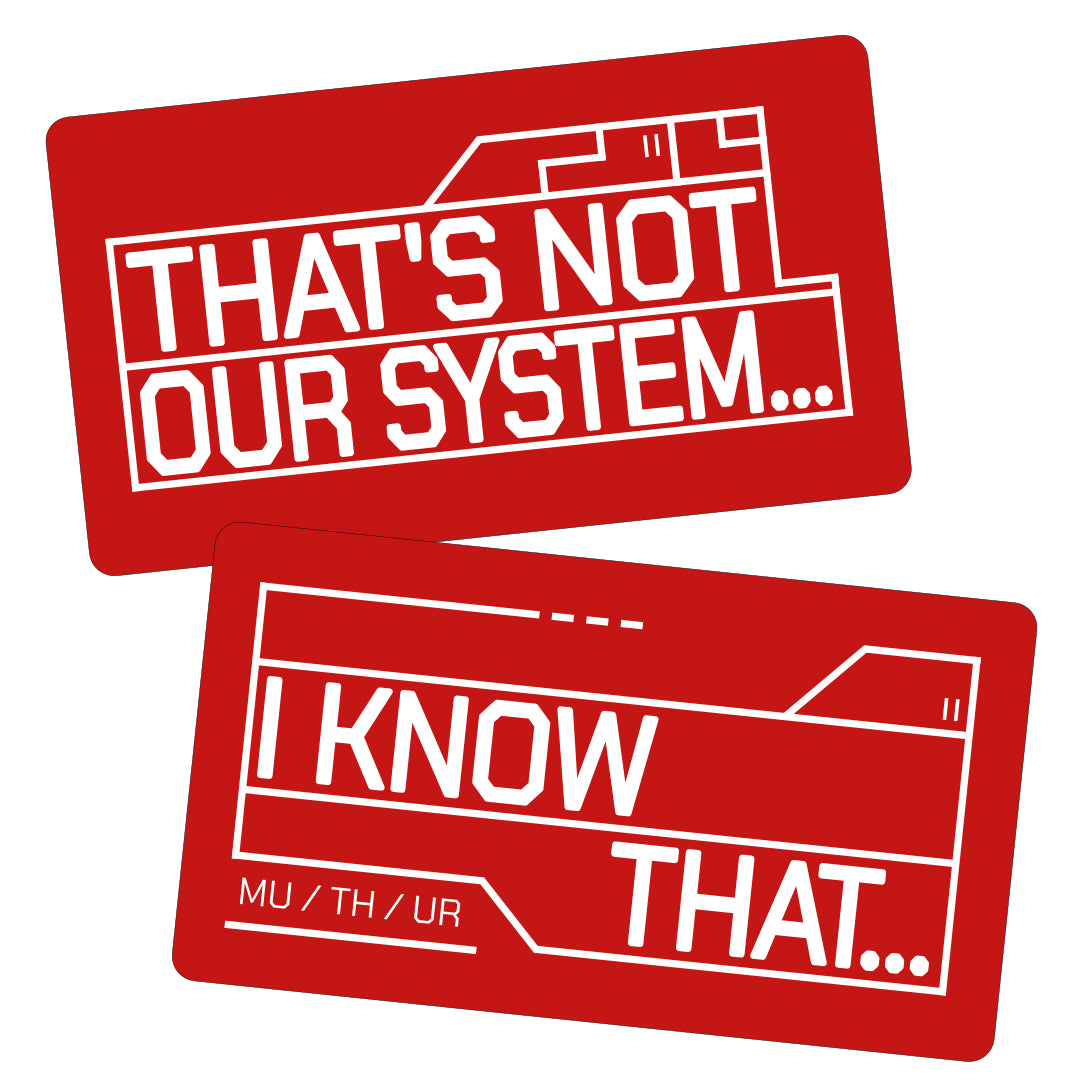 Alien quote sticker duo