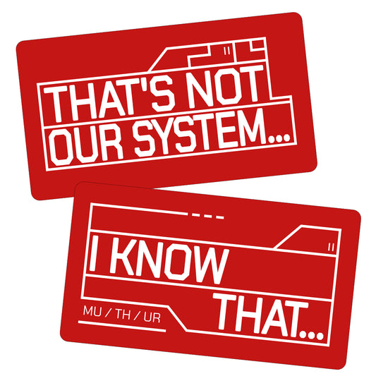 Alien quote sticker duo